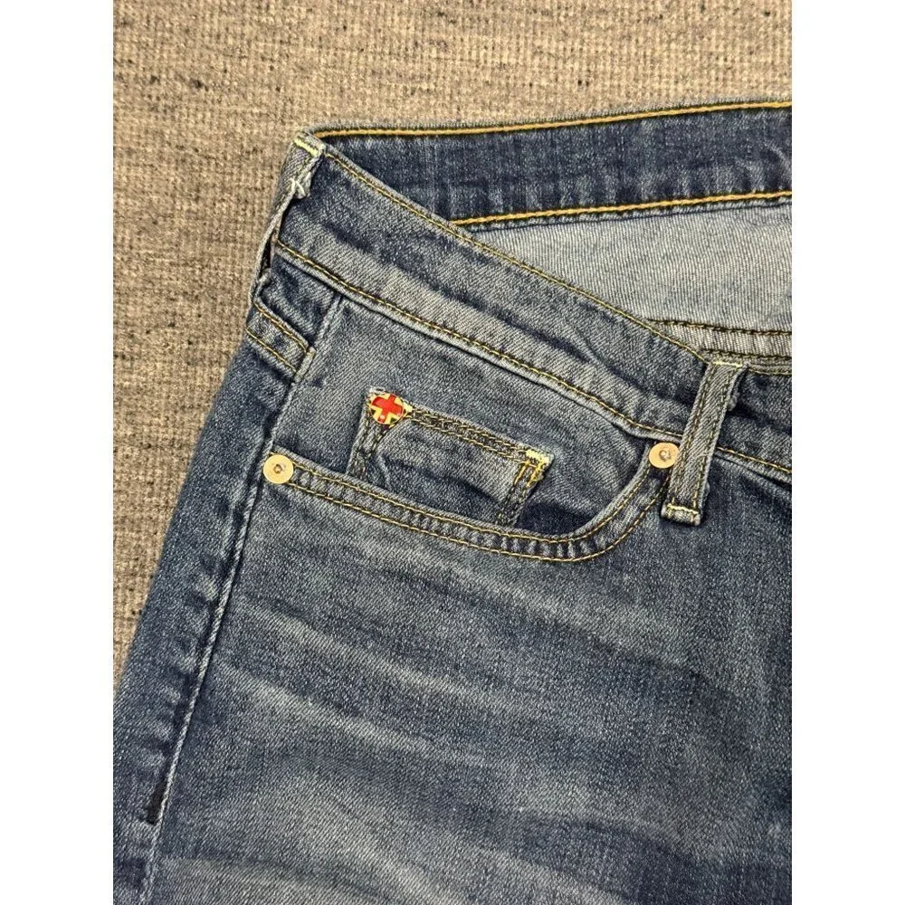 Hudson Blue Denim Skinny Jeans Women’s Mid Rise Size 30 x 30 Made in USA - Picture 13 of 16